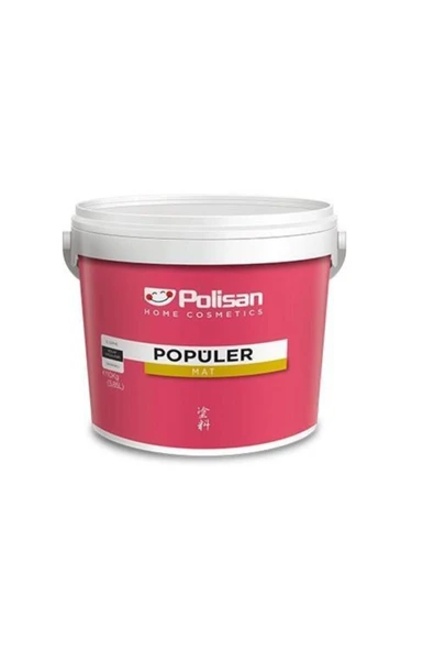 Polisan  Popüler Plastik Mat Iç Cephe Boyası 3 Kg - Yalın Beyaz (16:30A KADAR AYNI GÜN KARGODA) ürün görseli 1