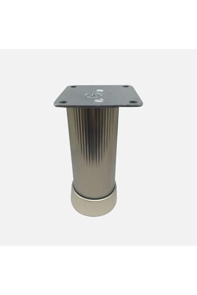 Stabilit  Alüminyum Çizgili Yuvarlak Ayak 40x40-10cm Inox ürün görseli 1