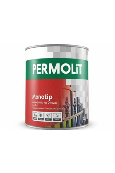 Permolit  Monotip Antipaslı Metal Boyası 0,750lt Siyah ürün görseli 1