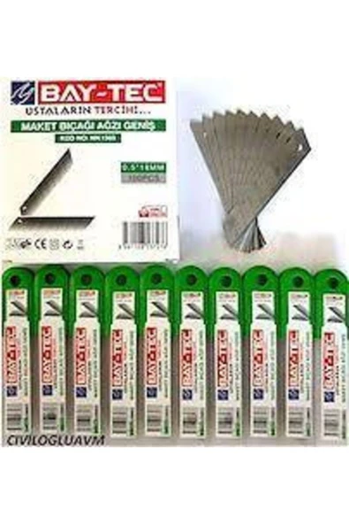 Baytec  Maket Bıçağı Ağzı Geniş 0.5 Mm Mk1560 10 Adet ürün görseli 1