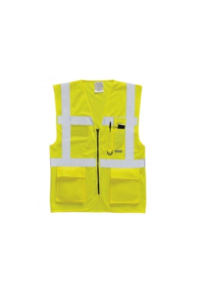 BESTGUARD  İş Güvenliği Reflektörlü Ikaz Yeleği - File - Mühendis Tipi ürün görseli 1