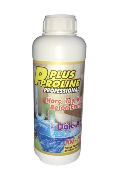 PLUS PROLİNE  Lavabo Açıcı Dök Aç Harç Beton Taş Kum Eritici 1 Lt ürün görseli 1