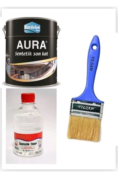 Kardelen  Sentetik(ahşap-demir-metal) Siyah Boya Seti  + 1 Kg beyaz ürün görseli 1