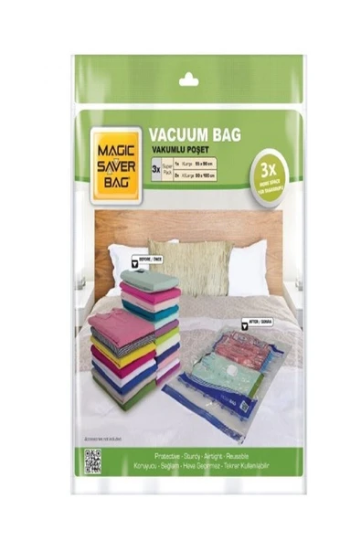 MAGİC SAVER  3’lü Vakumlu Hurç Seti ürün görseli 1