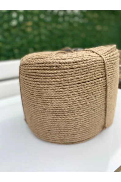 Tam Kesit 100 Metre Jüt Ip Kendir Halat 5 Mm(KESİN 5 MM VE 100 METRE ÖLÇÜM) ürün görseli 1