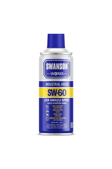 SWANSON  Sw-60 Yağlayıcı Pas Sökücü Korozyon Önleyici Çok Amaçlı Sprey 400 ml - Silah Temizleme Spreyi ürün görseli 1