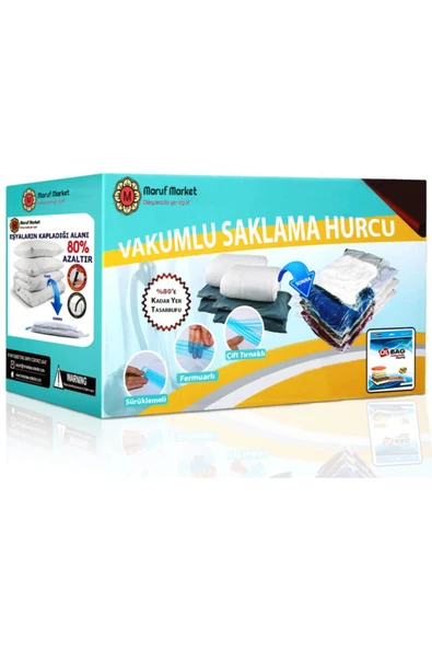 (3 Adet) 80cm X 100 Cm Vakumlu Poşet- Vakumlu Hurç- Vakumlu Poşet Seti ürün görseli 1