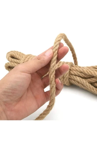 DEBA  6 Mm 50 Metre Jüt Halat Ip Dekoratif Hasır Ip Kendir ürün görseli 1