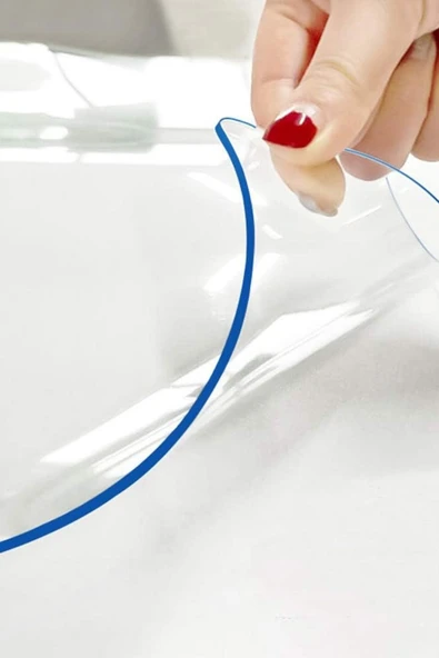 1.4 Mm Net Kalınlık Şeffaf Kalın PVC Masa Koruyucu Mika Masa Örtüsü (60x30) ürün görseli 1