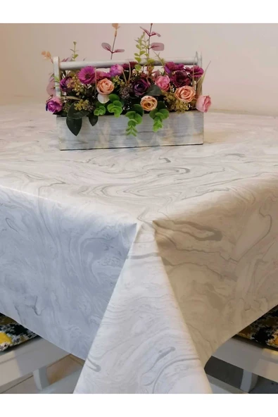 ELYAFLI PVC MUŞAMBA - DESENLİ SİLİNEBİLİR MASA ÖRTÜSÜ ürün görseli 1