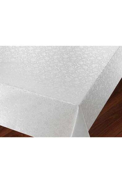 Beyaz Pvc Astarlı Muşamba Plastik Silinebilir Masa Örtüsü ürün görseli 1