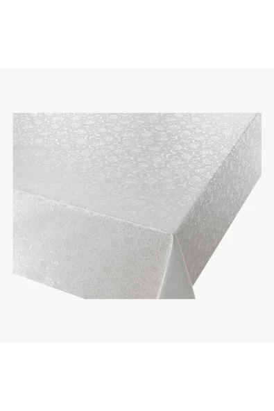 Beyaz Pvc Astarlı Muşamba Plastik Silinebilir Masa Örtüsü ürün görseli 1