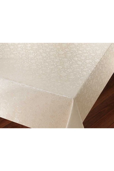 Krem Pvc Astarlı Muşamba Plastik Silinebilir Masa Örtüsü ürün görseli 1