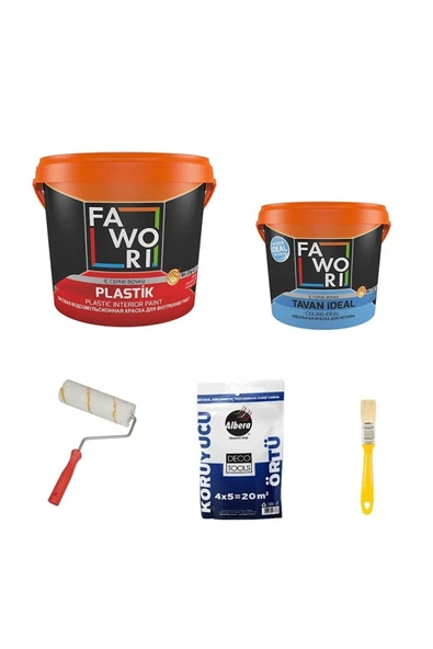 Plastik Iç Cephe Duvar Boyası 20 Kg + Tavan Boyası 10 Kg + Set Renk ürün görseli 1