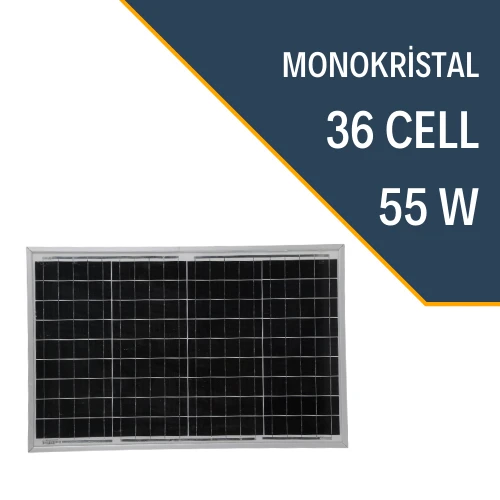 55W MONOKRİSTAL GÜNEŞ PANELİ - Resim 2