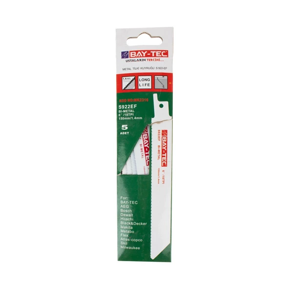 BAYTEC TİLKİ KUYRUĞU METAL 5 Lİ S922-EF MK2316 5722 1913 ürün görseli 1