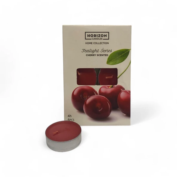 Tealight Kiraz 6 lı Mum ürün görseli 1