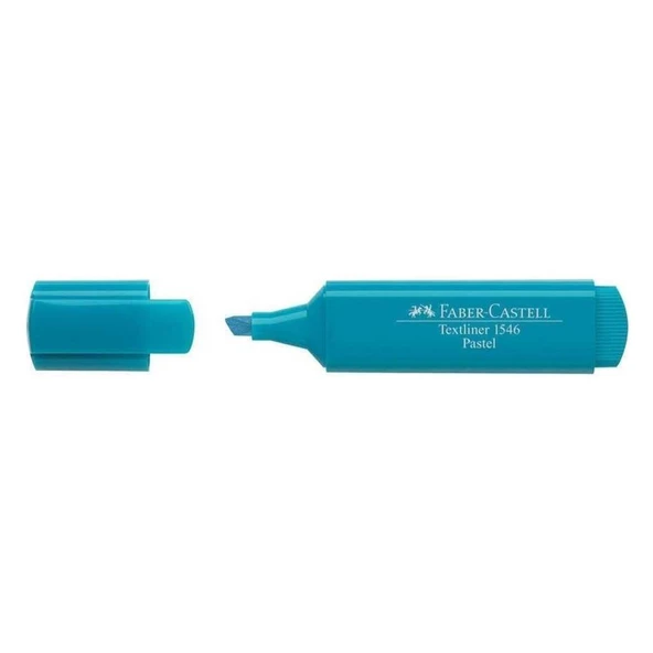 Faber Castell Fosforlu Kalem 1546 Pastel Turkuaz - 10 Adet ürün görseli 1