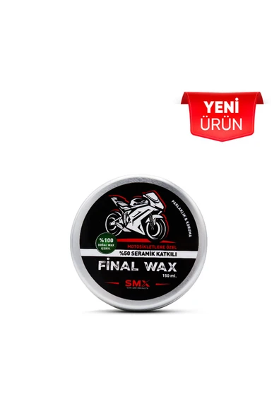 SMX Motosikletlere Özel Final Wax 150 ml + Hediye Takoz Cila Süngeri ürün görseli 1