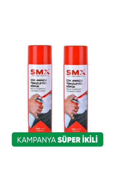 SMX Çok Amaçlı Temizleyici Köpük Sprey 500ml 2 Adet ürün görseli 1