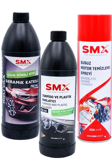 SMX Araç Bakım Seti(seramik Katkılı Hızlı Cila-torpido Parlatıcı-susuz Motor Temizleme) ürün görseli 1