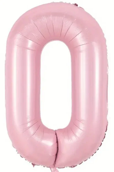 Beysüs Pembe 0 Rakam Folyo Balon 80 cm ürün görseli 1