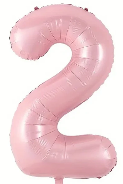 Beysüs Pembe 2 Rakam Folyo Balon 80 cm ürün görseli 1