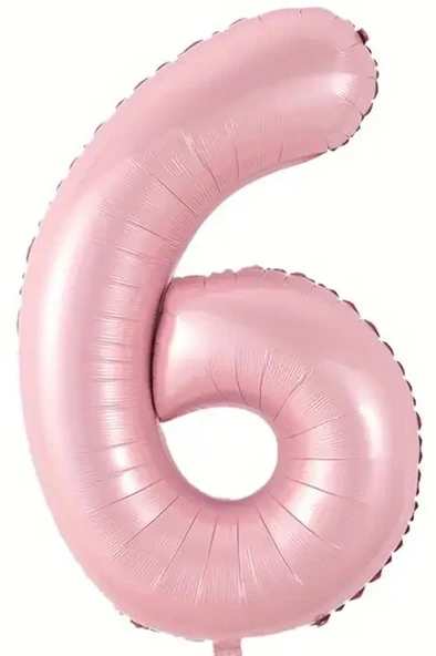 Beysüs Pembe 6 Rakam Folyo Balon 80 cm ürün görseli 1