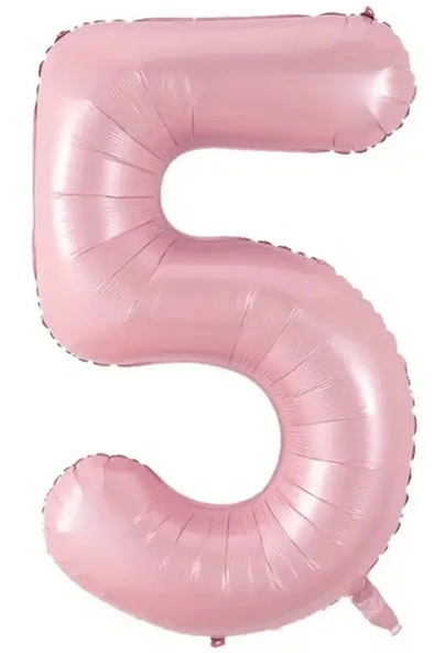 Beysüs Pembe 5 Rakam Folyo Balon 80 cm ürün görseli 1