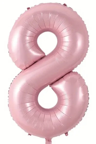 Beysüs Pembe 8 Rakam Folyo Balon 80 cm ürün görseli 1