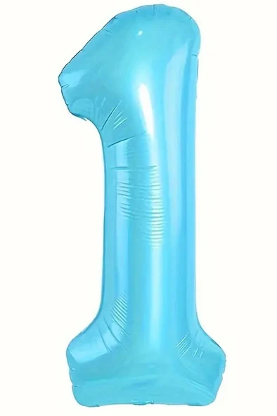 Beysüs Mavi 1 Rakam Folyo Balon 80 cm ürün görseli 1
