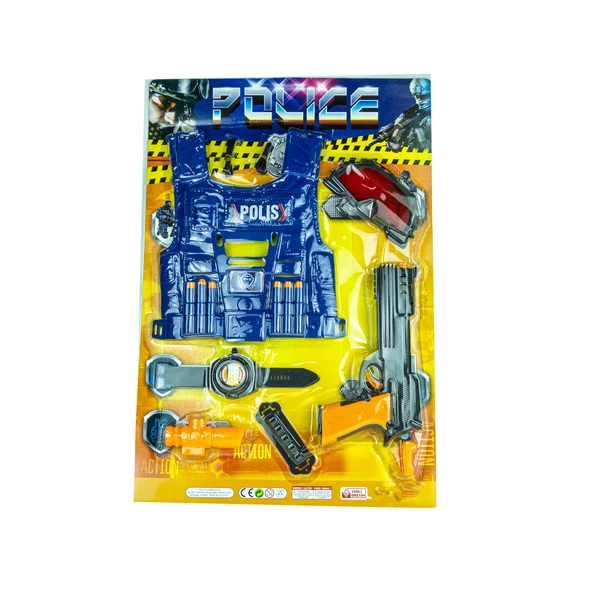 Oyuncak Polis Seti 6 Parça Tabancalı Set ürün görseli 1