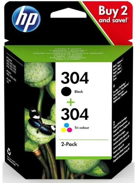 Hp 304 Siyah-Renkli Multi Paket Kartuş (Kutusuz) ürün görseli 1