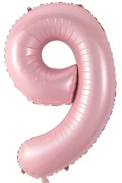 Beysüs Pembe 9 Rakam Folyo Balon 80 cm ürün görseli 1