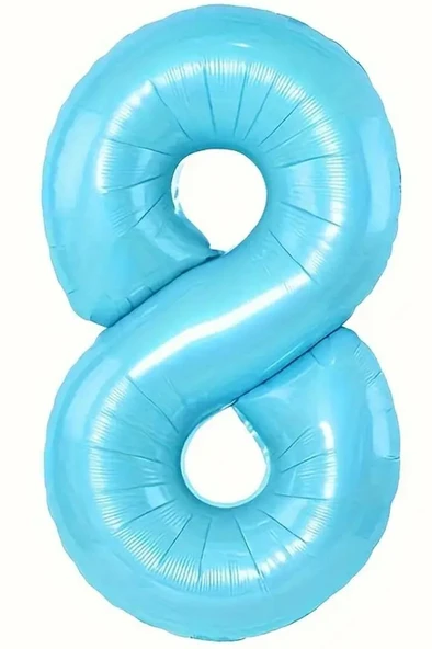 Beysüs Mavi 8 Rakam Folyo Balon 80 cm ürün görseli 1
