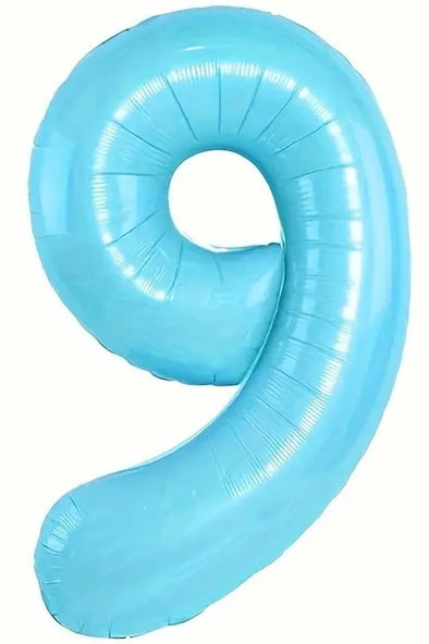 Beysüs Mavi 9 Rakam Folyo Balon 80 cm ürün görseli 1