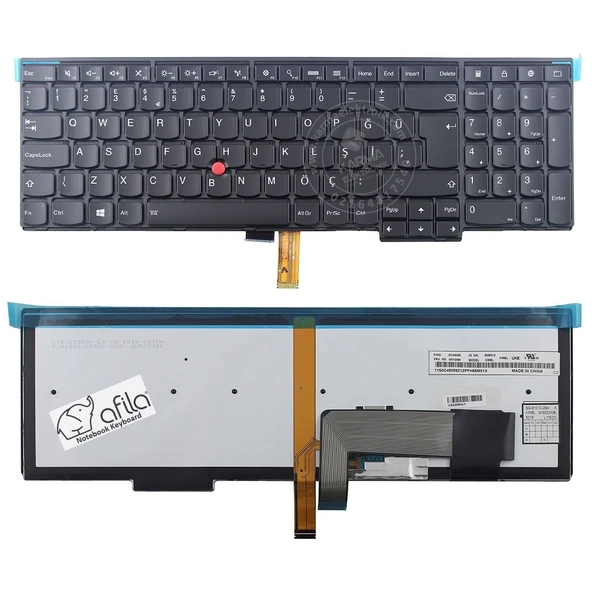 Lenovo ThinkPad Edge E531 E540 L560 W540 Uyumlu Notebook Klavyesi, Laptop Tuş Takımı (Siyah TR) - Işıklı ürün görseli 1