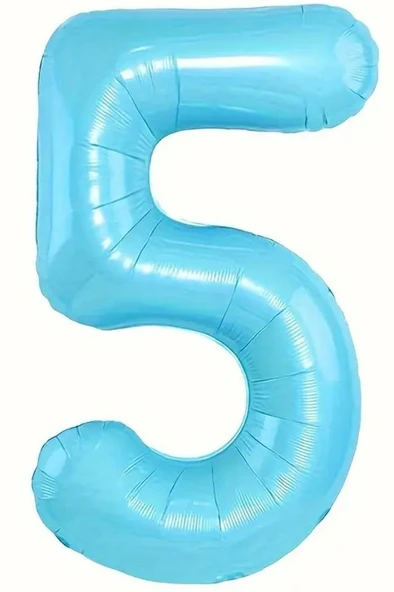 Beysüs Mavi 5 Rakam Folyo Balon 80 cm ürün görseli 1