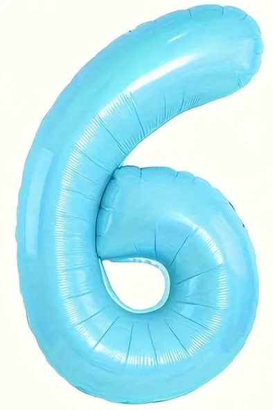 Beysüs Mavi 6 Rakam Folyo Balon 80 cm ürün görseli 1