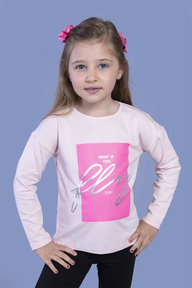 Toontoy Kız Çocuk  Baskılı Tişört - Resim 7