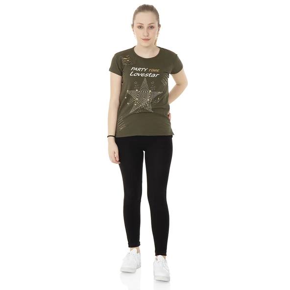 Toontoy Kız Çocuk T-Shirt Yıldız Taşlı ürün görseli 1