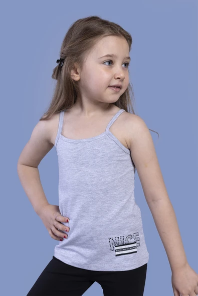 Toontoy Kız Çocuk Taş İşlemeli Atlet - Resim 10