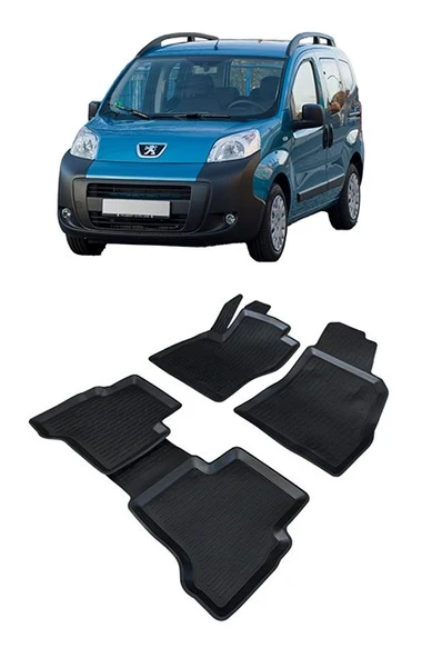 Peugeot Bipper 2007 ve Sonrası 3d Havuzlu Araca Özel Paspas Takımı ürün görseli 1