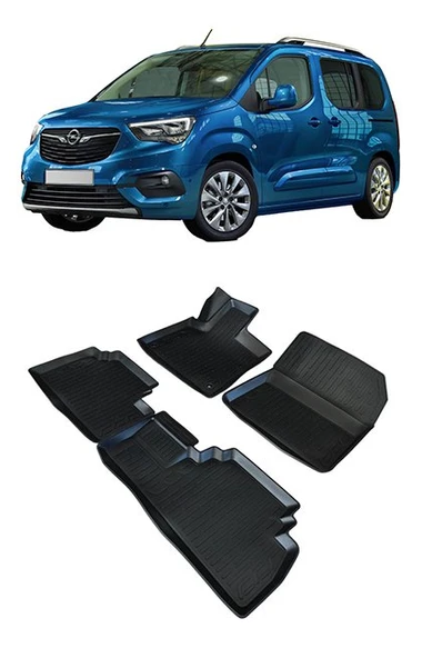 Opel Combo 2019 ve Sonrası 3d Havuzlu Araca Özel Paspas Takımı ürün görseli 1