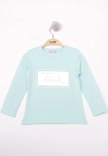 Toontoy Kız Çocuk Think Varaklı T-Shirt ürün görseli 1