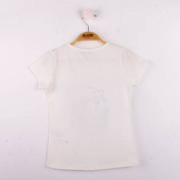 Toontoy Kız Çocuk Leopar Baskılı Pullu Tişört - Resim 9