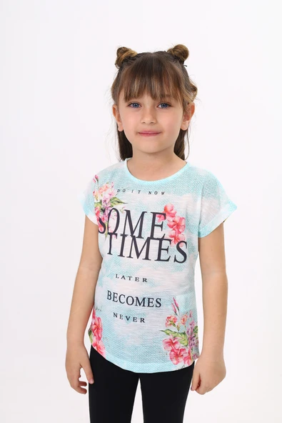 Toontoy Kız Çocuk Sometimes Baskılı Tişört - Resim 10