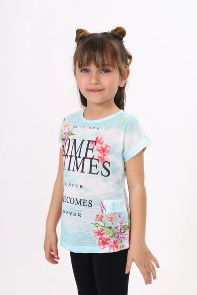 Toontoy Kız Çocuk Sometimes Baskılı Tişört - Resim 11