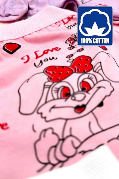 Kız Çocuk %100 Pamuklu 6'lı Boxer - Resim 5
