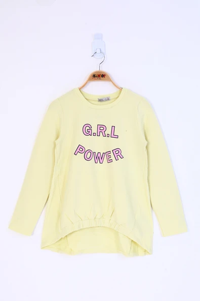 Toontoy Kız Çocuk Grl Power Baskılı Tişört ürün görseli 1